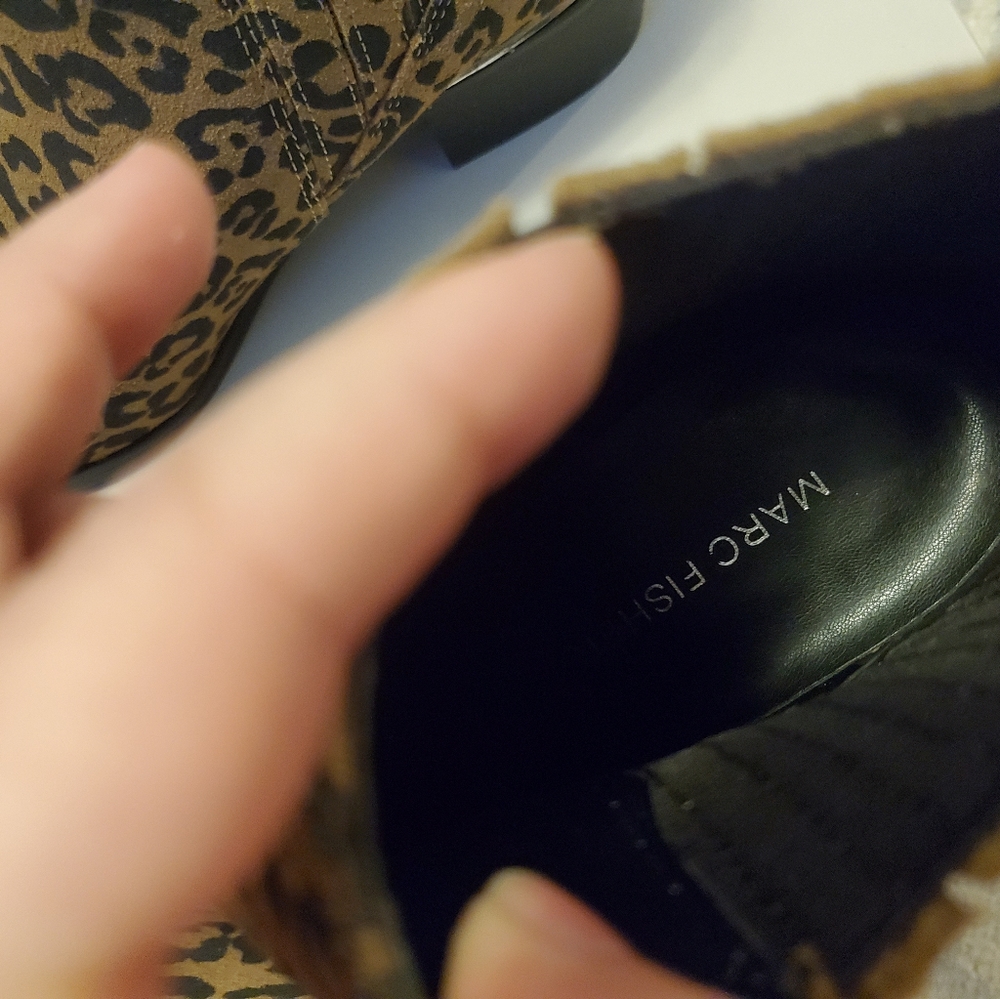 MARC FISHER Leopard Suede Booties NIB - Picture 5 of 6